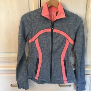 Lululemon Grey and Coral Define Jacket